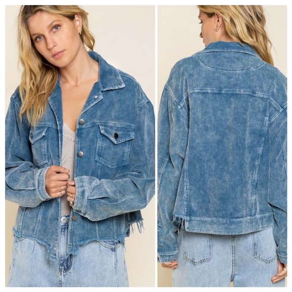 Basic Vintage Corduroy Jacket in Lavender - Picture 7 of 15